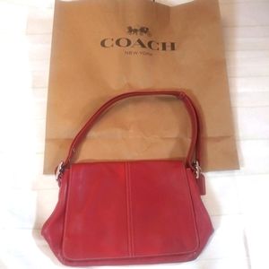 Red Leather Coach Bag